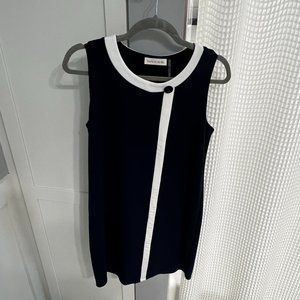 Trouble at the Mill Navy and White Dress(Made in USA)